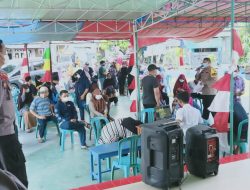 Menyambut HUT RI ke 76 Polsek Bantar Gebang adakan Garai Vaksin Merdeka di Dua Kecamatan