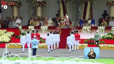 Panglima TNI Hadiri Upacara Peringatan HUT Ke-76 Kemerdekaan RI di Istana Negara