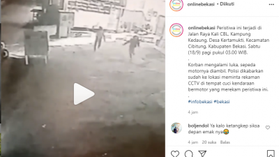 Viral Video Begal Sadis di Jalan Raya Kali CBL