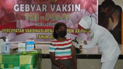 Pembukaan PON XX Semakin Dekat, Kodam XVII/Cenderawasih Gencarkan Vaksinasi Covid-19 di Provinsi Papua