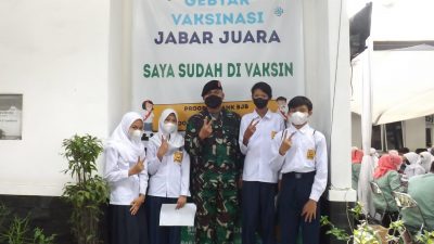 Subkogartap 0618/Bandung dan Bank BJB Gelar Vaksinasi Massal Tahap Pertama dan Kedua