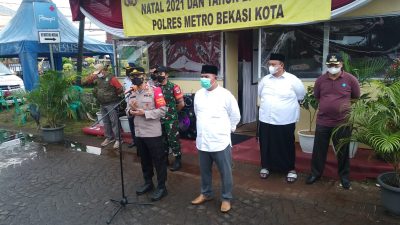 Menjelang Natal, Camat Mustikajaya dan Kapolsek Gelar Apel OPS Lilin Jaya Tahun 2021