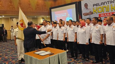 Tri Adhianto Dilantik Menjadi Ketua KONI Kota Bekasi, Cita-citanya Bangun Gedung Olahraga 6 Lantai