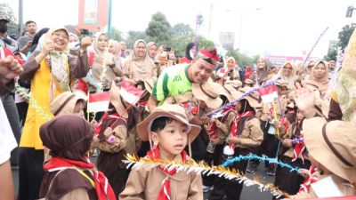 Peringatan Hari Anak Nasional, Dua Ribu Anak dan Anggota KORMI Kota Bekasi Padati Pawai di Car Free Day