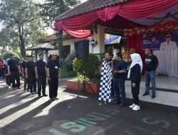 Semarakan HUT Kota Bekasi ke-27, Kecamatan Rawalumbu Gelar Gerak Jalan