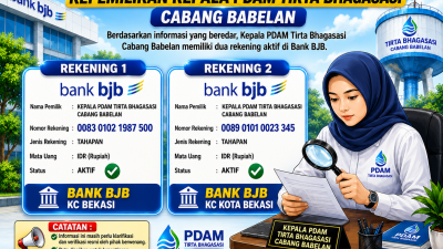 Formabes Soroti Dugaan Dua Rekening BJB di Perumda Tirta Bhagasasi Cabang Babelan